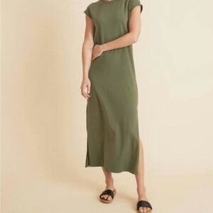 Marine Layer Olive Maxi Dress, Size Large